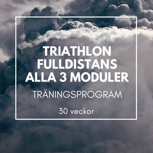 SWE - Fulldistans Triathlon 140.6 - 30 veckor, paket alla 3 moduler