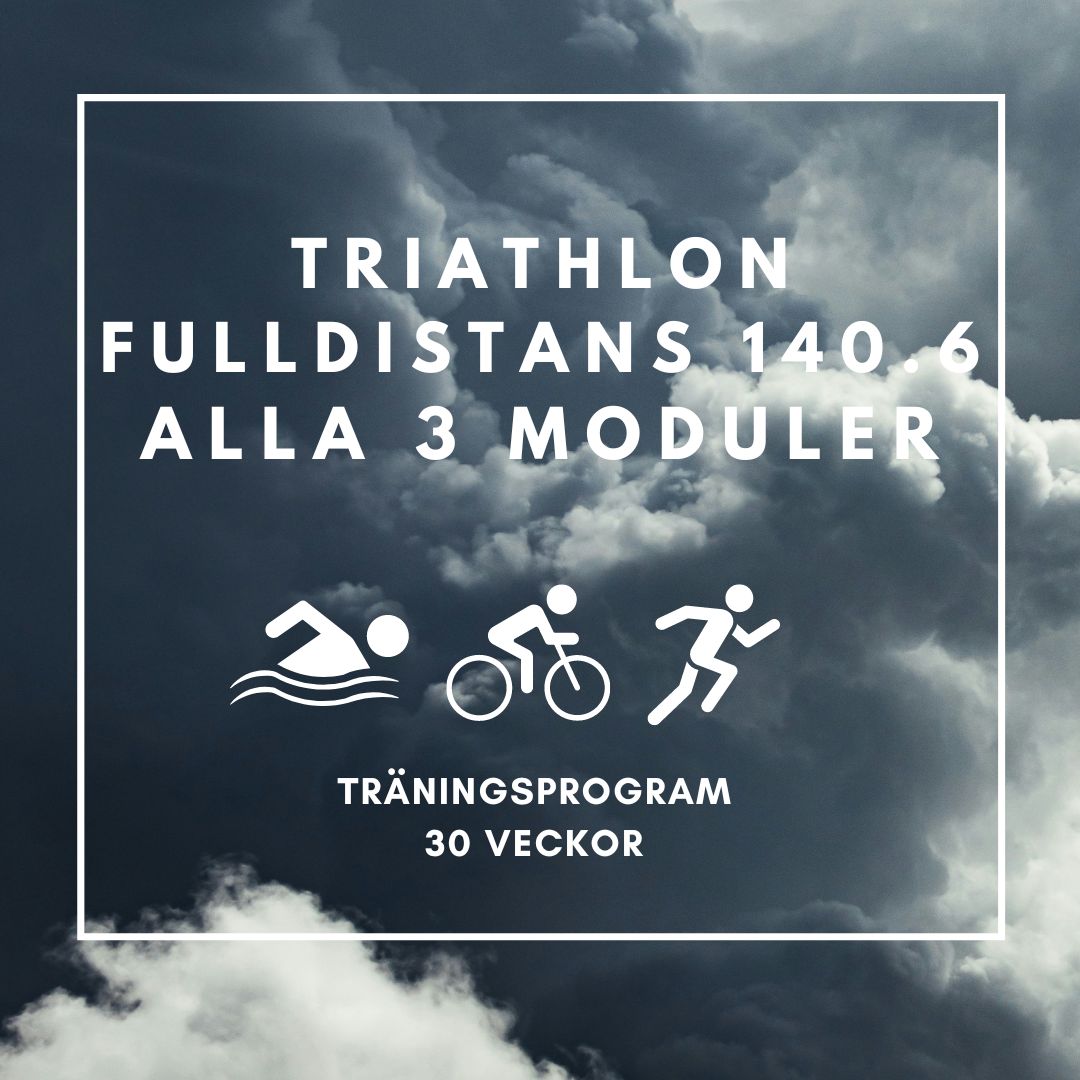 SWE - Full Distance Triathlon 140.6 - 30 weeks, package all 3 modules